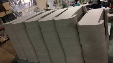 Acoustic Absorbers Cutting Polyester Fiber Panels With Oscillating Knife And V-Cut  Knife